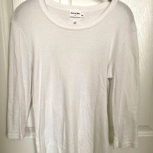 Michael Stars for Anthropology OS white 3/4 length shirt